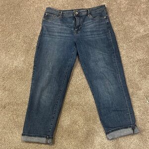 Chaps Dark Blue Slim Boyfriend Jeans